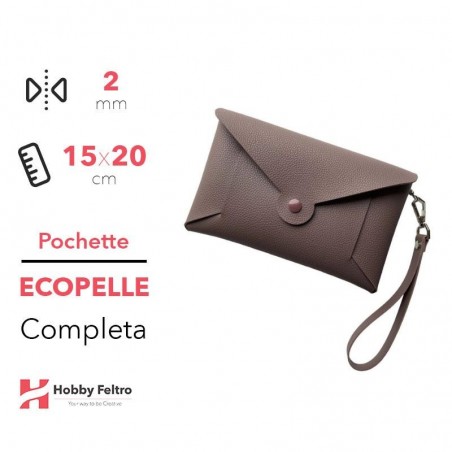 Pochette Completa Ecopelle Antico Scuro COD.61