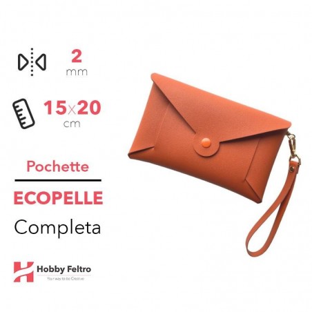 Pochette Completa Ecopelle Arancio COD.19