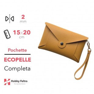 Pochette Completa Ecopelle Giallo Ocra COD.48