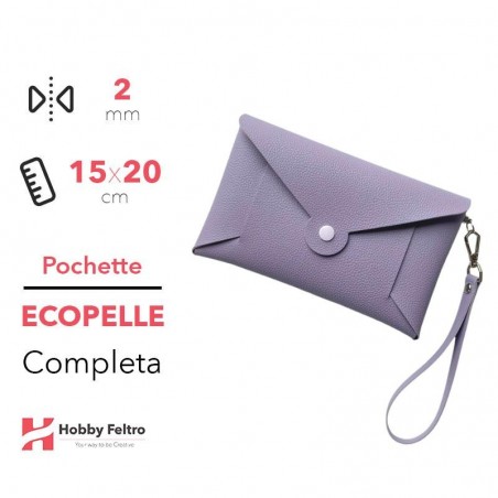 Pochette Completa Ecopelle Lilla COD.26