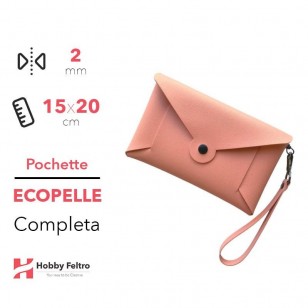 Pochette Completa Ecopelle Salmone Scuro COD.98