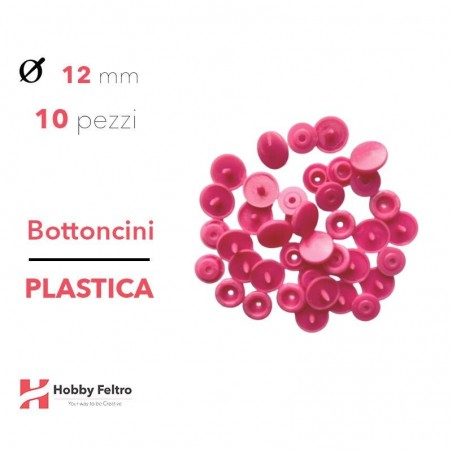 Bottoncini in plastica colorati Fucsia COD.B47