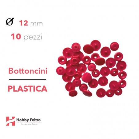 Bottoncini in plastica colorati Fucsia Scuro COD.B54