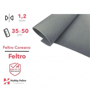 Feltro coreano Grigio Medio certificato EN71 1,2 mm COD897