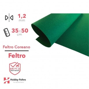 Feltro Glitterato cuoricino Bianco 3mm 35x50cm