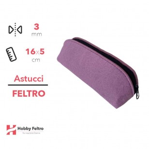 Astucci in feltro Rosa Lilla 3mm 16x5cm COD.68