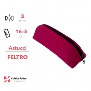 Astucci in feltro fucsia 3mm 16x5cm COD.04