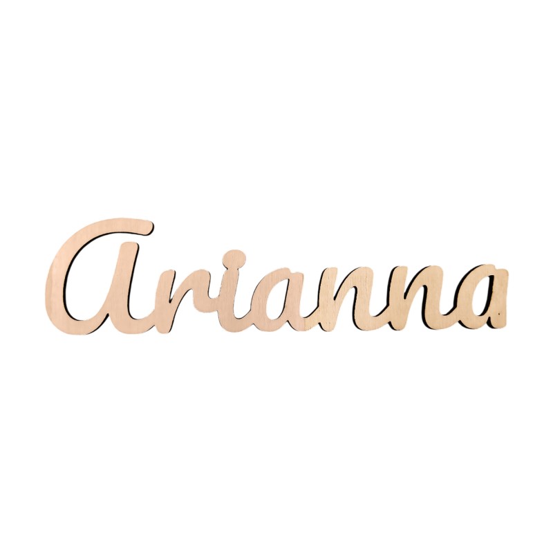 scritta in legno personalizzata