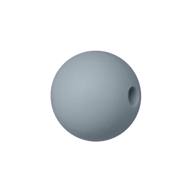 sfera in silicone alimentare grigio da 12 mm per collane e accessori dentizione