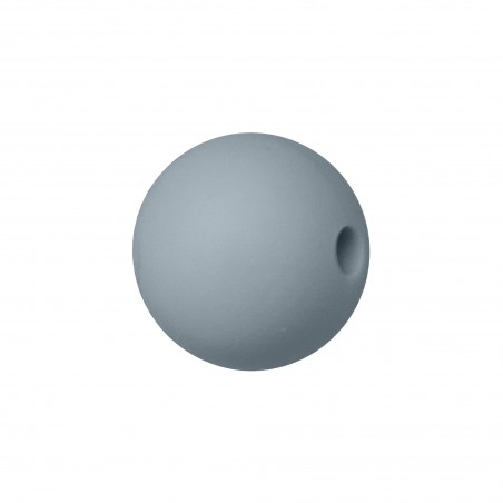 sfera in silicone alimentare grigio da 12 mm per collane e accessori dentizione