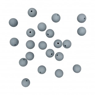 perlina silicone alimentare grigio 12 mm dentizione