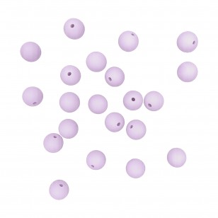 sfera in silicone alimentare rosa lilla da 12 mm per collane e accessori dentizione