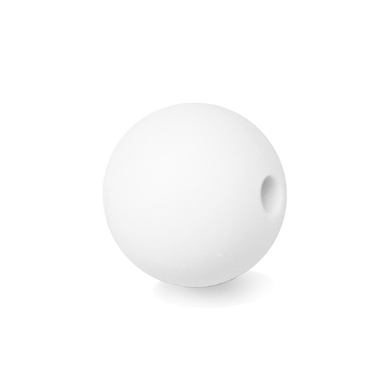sfera in silicone alimentare 9mm bianco