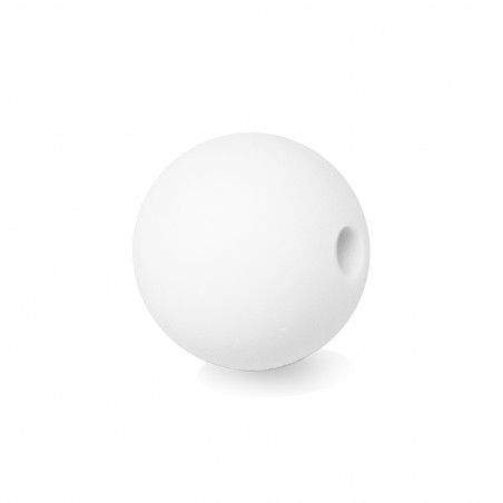sfera in silicone alimentare 9mm bianco