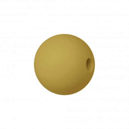 sfera in silicone alimentare giallo senape da 9 mm per collane e accessori dentizione