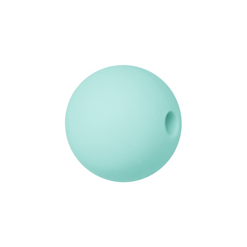 sfera in silicone alimentare verde tiffany da 9 mm per collane e accessori dentizione