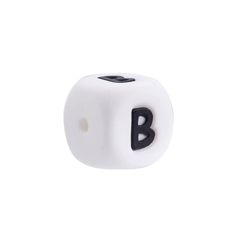 lettera B in silicone alimentare 12mm per dentizione e scritte personalizzate
