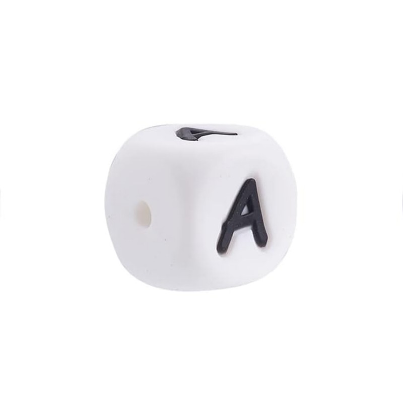 lettera A in silicone alimentare 12mm per dentizione e scritte personalizzate