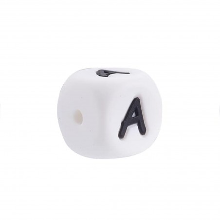lettera A in silicone alimentare 12mm per dentizione e scritte personalizzate