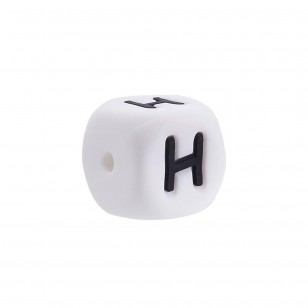 lettera H in silicone alimentare 12mm per dentizione e scritte personalizzate