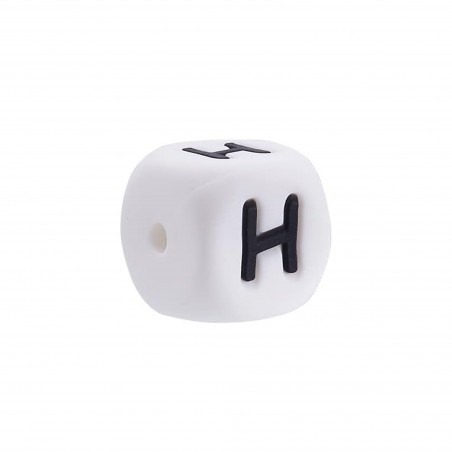 lettera H in silicone alimentare 12mm per dentizione e scritte personalizzate