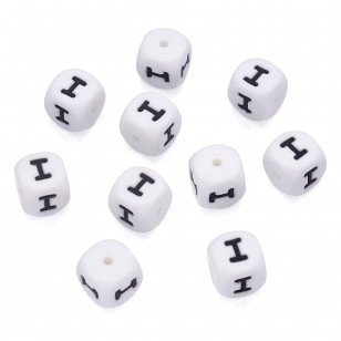 lettera alfabeto I in silicone alimentare 12mm per portachiavi e scritte personalizzate