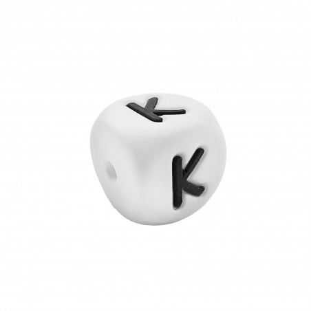 lettera K in silicone alimentare 12mm per dentizione e scritte personalizzate