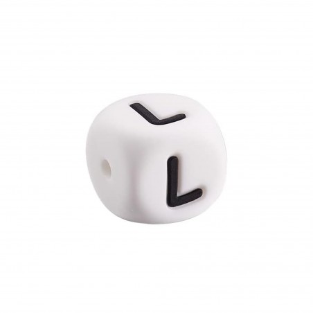 lettera L in silicone alimentare 12mm per dentizione e scritte personalizzate