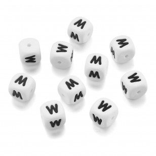 lettera alfabeto M in silicone alimentare 12mm per portachiavi e scritte personalizzate