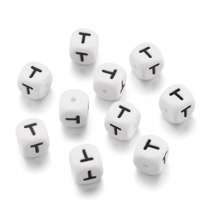lettera alfabeto T in silicone alimentare 12mm per portachiavi e scritte personalizzate