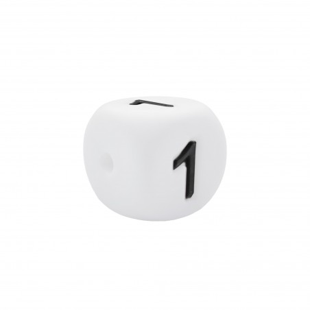numero 1 in silicone alimentare 12mm per dentizione e scritte personalizzate