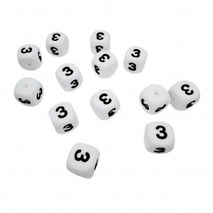 numero 3 in silicone alimentare 12mm per portachiavi e scritte personalizzate