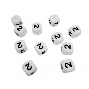 numero 2 in silicone alimentare 12mm per portachiavi e scritte personalizzate