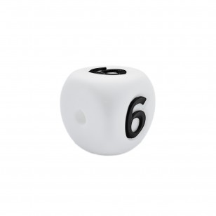 numero 6 in silicone alimentare 12mm per dentizione e scritte personalizzate