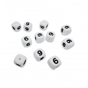 numero 6 in silicone alimentare 12mm per portachiavi e scritte personalizzate