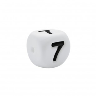 numero 7 in silicone alimentare 12mm per dentizione e scritte personalizzate