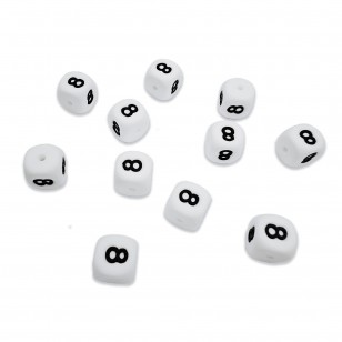 numero 8 in silicone alimentare 12mm per portachiavi e scritte personalizzate