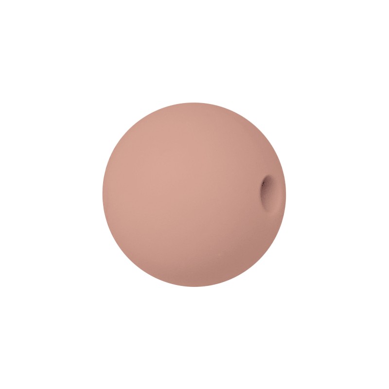 sfera in silicone alimentare rosa antico da 9 mm per collane e accessori dentizione