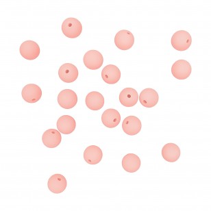 perlina silicone alimentare rosa salmone chiaro 9 mm dentizione