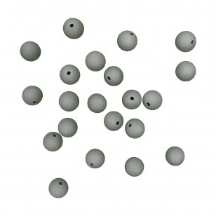 perla sfera 15mm in silicone alimentare dentizione verde oliva