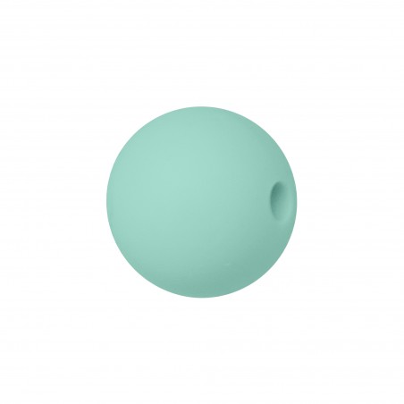perlina sfera 15mm in silicone alimentare verdino