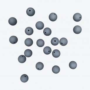 perla sfera 15mm in silicone alimentare dentizione grigio scuro