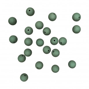 perlina silicone alimentare 19mm dentizione verde militare