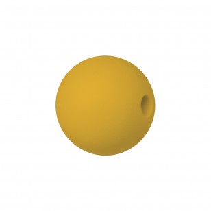 perlina sfera 19mm in silicone alimentare giallo senape