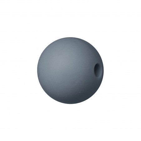 perlina sfera 19mm in silicone alimentare grigio medio