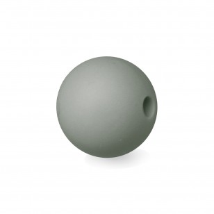 perlina sfera 19mm in silicone alimentare oliva verde