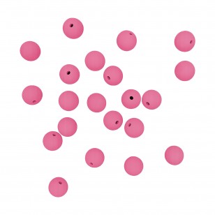 perlina silicone alimentare 19mm dentizione rosa forte