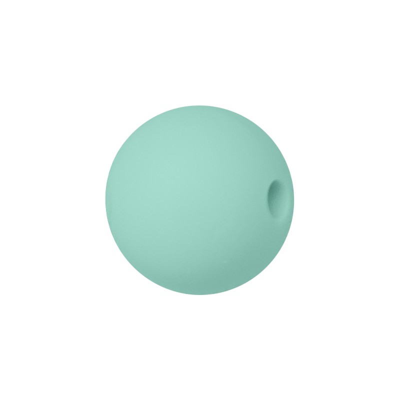 perlina sfera 19mm in silicone alimentare verdino