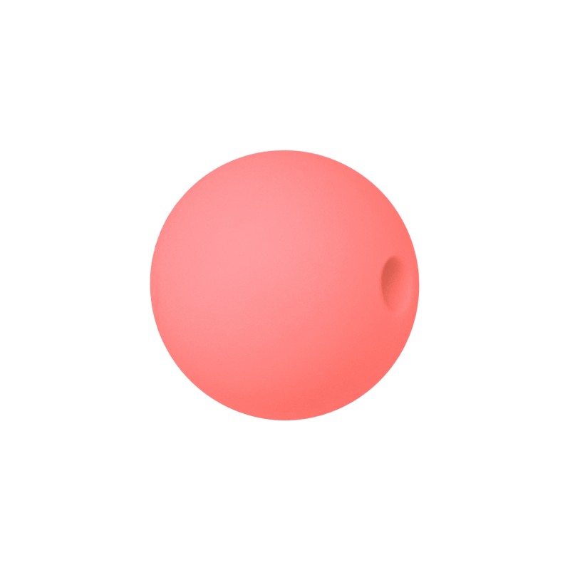 perlina sfera 19mm in silicone alimentare salmone