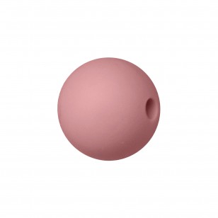 perlina sfera 19mm in silicone alimentare rosa antico